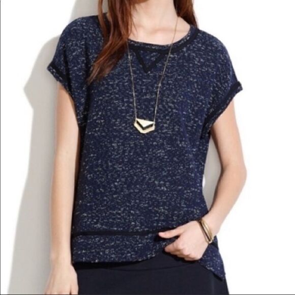 𝅺MADEWELL Nightsky Short Sleeve Textured Sweatshirt M - Picture 1 of 7